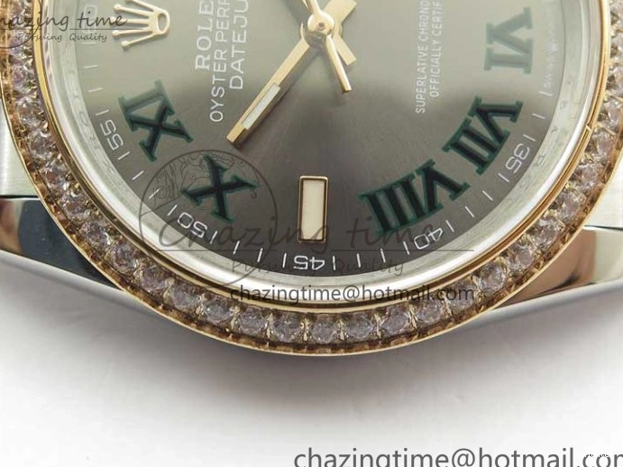 BP Bracelet Roman Dial on 36 Best Edition 1:1 DateJust SS Gray Maker RG Jubilee 126281 0418